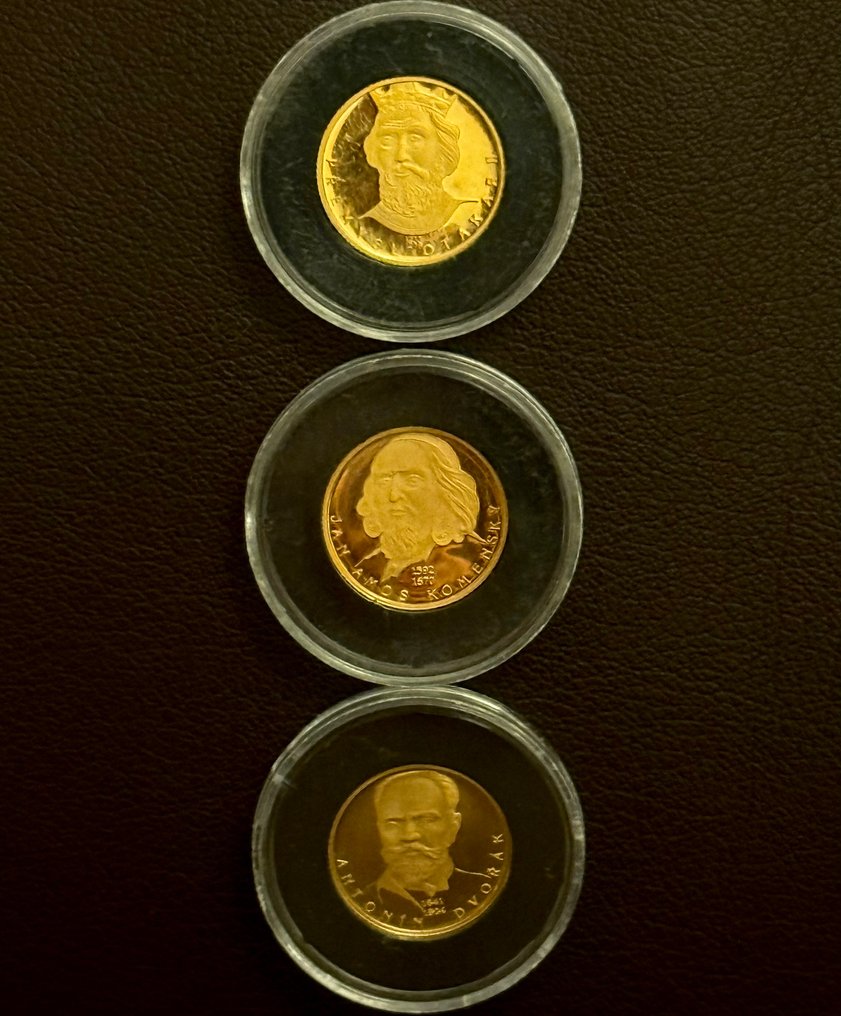 Τσεχοσλοβακία. Set of 3: Modern gold medals #1.0