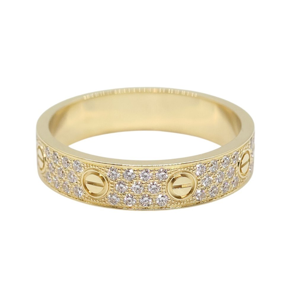 Cartier - Bague - Love - 18 carats Or jaune - Petits modèles de diamants pavés #4.3