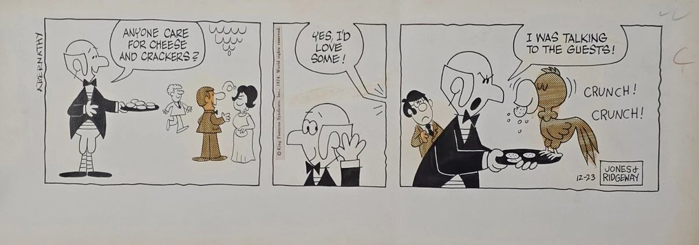 Ridgeway, Jones - 1 Original Daily Strip - Mr. Abernathy #2.1