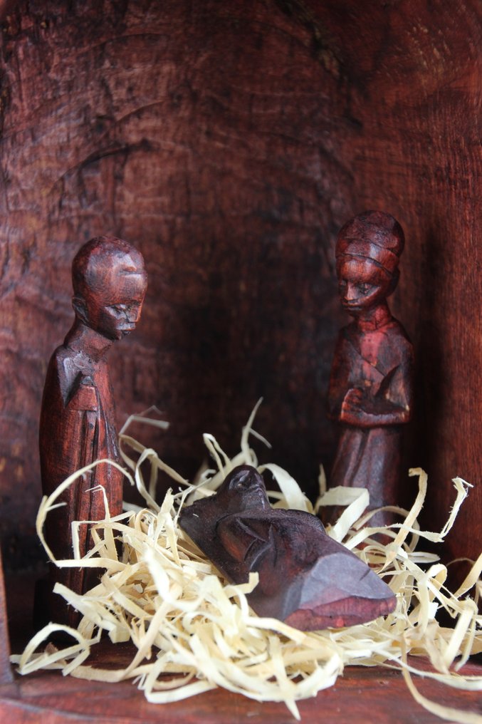 Udskæring, Kerstgroep - 33 cm - Træ #1.0