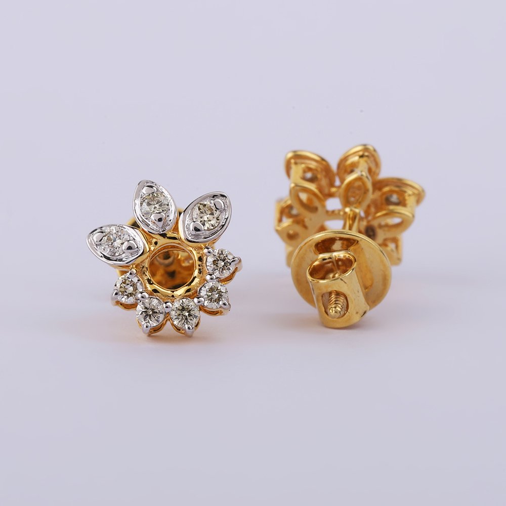 Sans prix de réserve - Boucles d'oreilles cloutées - 14 carats Or jaune -  0.30ct. tw. Diamant (Naturelle) - Boucles d'oreilles en or et diamants #4.3