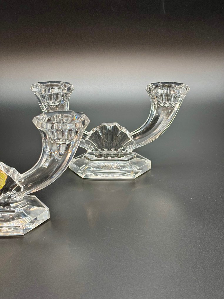Val Saint Lambert - Castiçal Candélabre com duas ramas Impérial (2) - Cristal #2.1