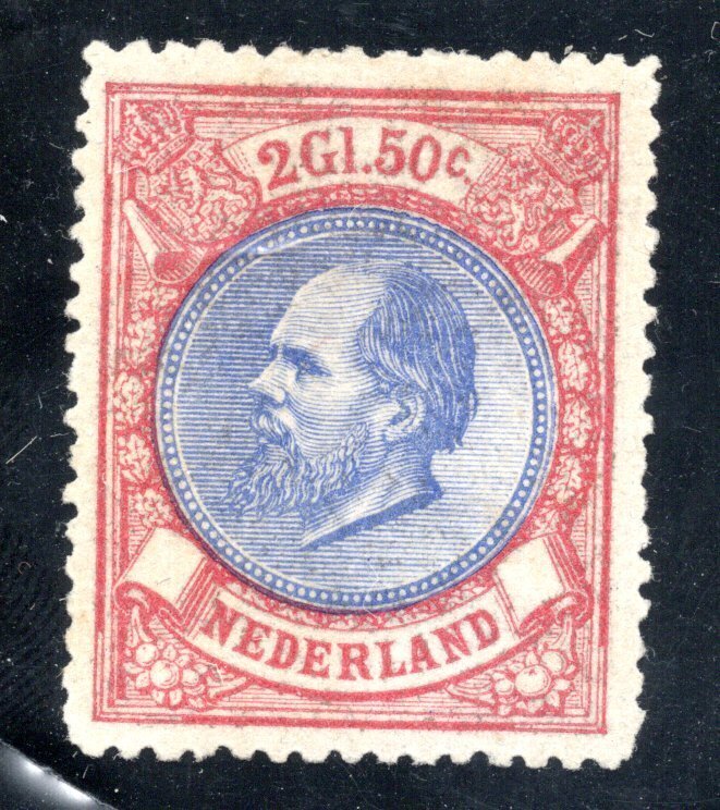 荷兰 1872 - Koning Willem III - 全球免费配送* - NVPH 29A #1.0