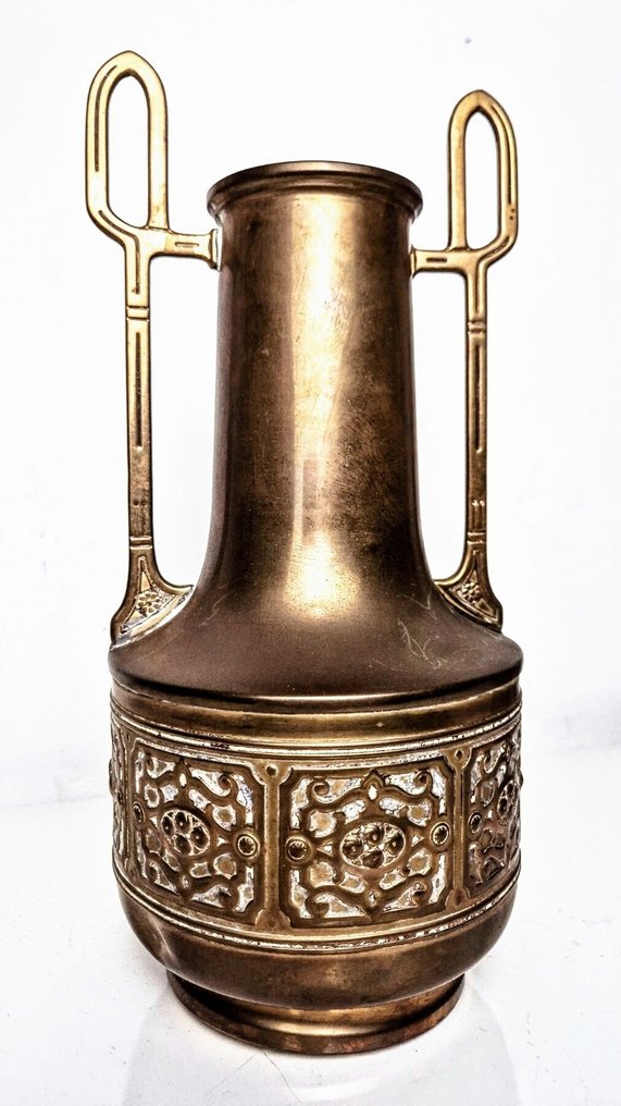 Vase (2) - Rare amphora vases - Art Nouveau set from the 1920s - Copper #3.2