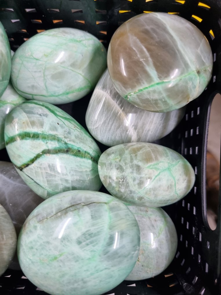 Πάρα πολύ ποιοτικές πράσινες φεγγαρόπετρες για παλάμη, 6,5 - 5 εκ.- 1530 g #3.2