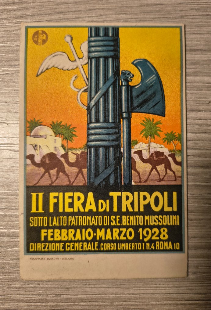 意大利 - 广告, 北非 - 的黎波里 - 明信片 (1) - 1928-1928 #1.0