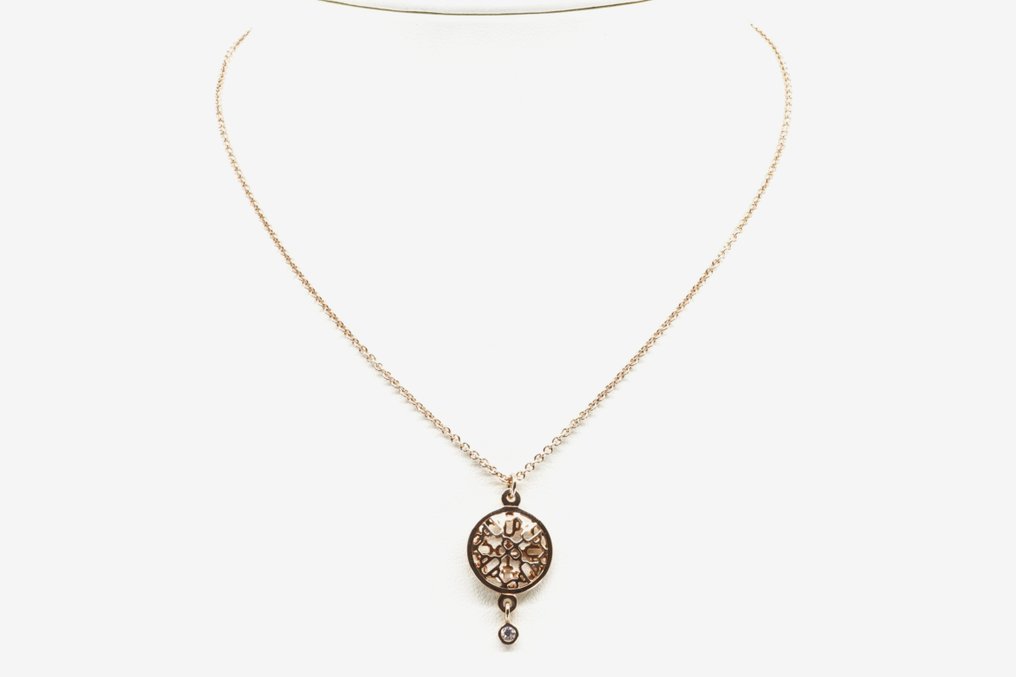 Hermès - Κολιέ - Diamond Chaine d'Ancre Passerelle - 18 καράτια Ροζ χρυσό - 0.06ct. tw. Διαμάντι (Φυσικό) #3.2