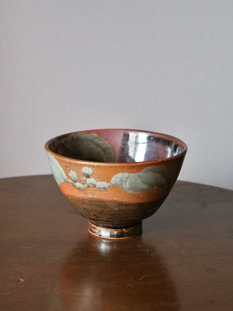 Karaki Nobuo (唐木尚勇) - 茶碗 - Karaki Nobuo “Tekka Sansai Bun Chawan” 茶碗 - 陶瓷 - 茶碗 #1.0