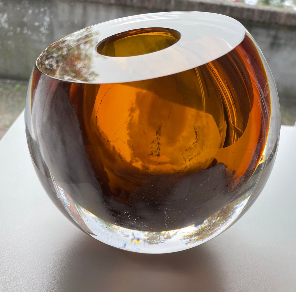 George Broft Unique - Veistos, “ CLOUDY “ - 16 cm - Lasi #1.0