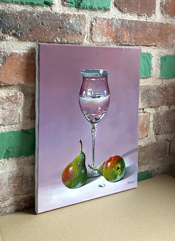 Alexander Nakonechny (1971) - A glass and pears #1.0