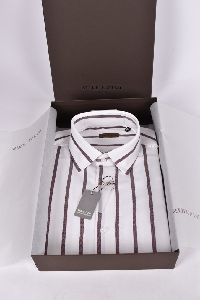 STILE LATINO - 43 - Katoen Zijde Cashmere - Ultrasoft & Luxury - Πουκάμισο - New with tags #1.0