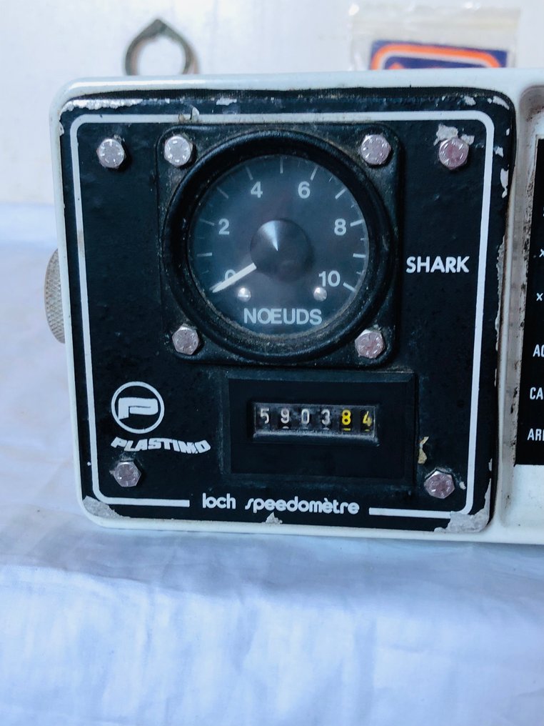 Obiecte maritime - Instrument de mesure nautique et marine Plastimo Shark – Loch / Speedomètre ancien - Aluminiu, Metal #2.1