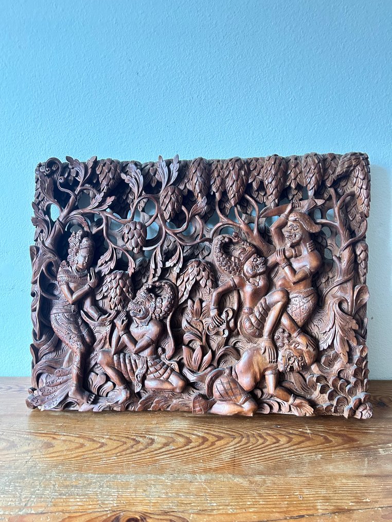Rama en Hanuman - Bali - Γλυπτό - Ινδονησία  (χωρίς τιμή ασφαλείας) #1.0