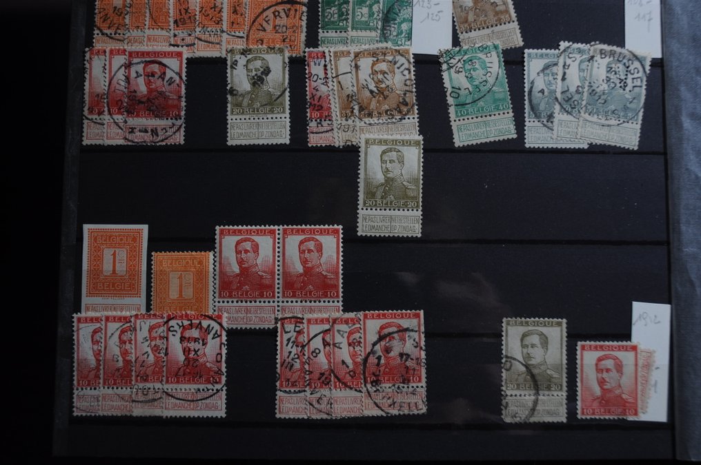 Βέλγιο  - Εξέταση από κλασικό με αριθμούς σε μια στοίβα αποθεμάτων (255 φωτογραφίες). #3.2