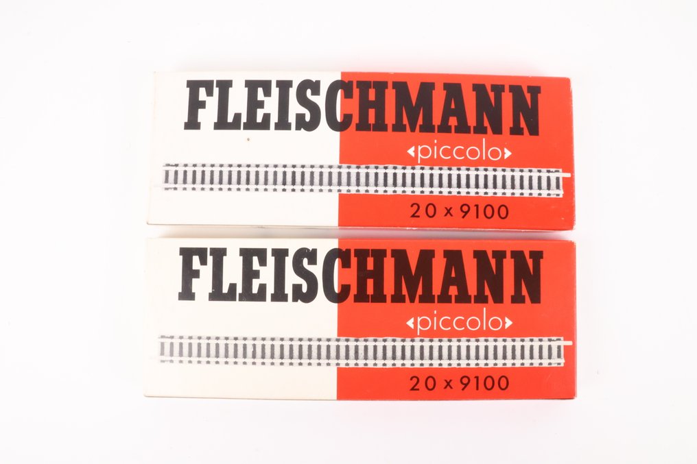 Fleischmann N - 9100 - Model train tracks (40) - Small right rail pieces 222mm #1.0