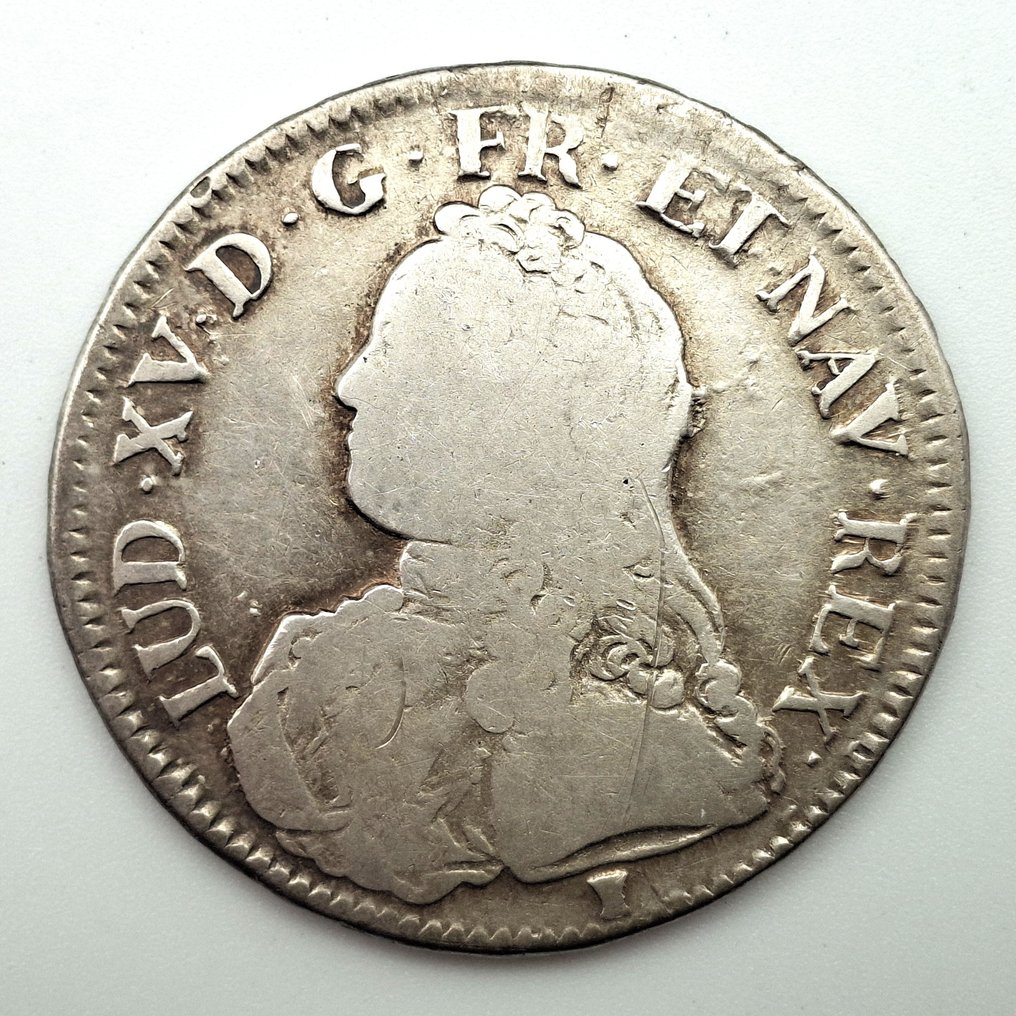 Frankrijk. Louis XV (1715-1774). Ecu 1733, Rennes (Zonder minimumprijs) #1.0