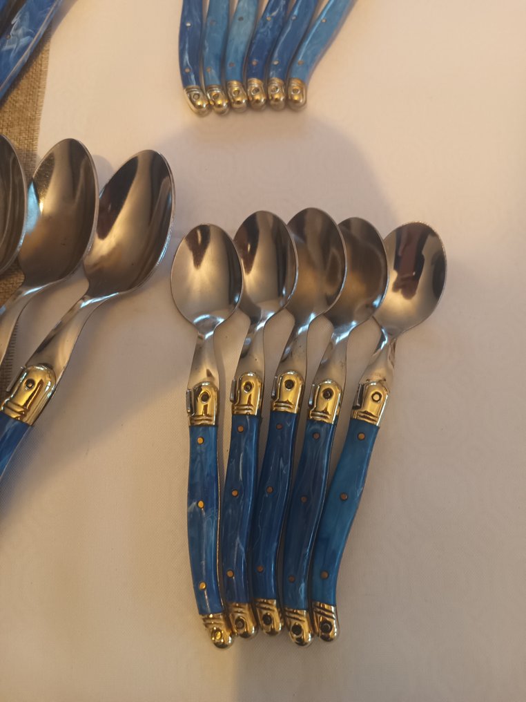 Laguiole - 餐具套裝 (48) - 鍍金黃銅, 聚碳酸酯 #1.0