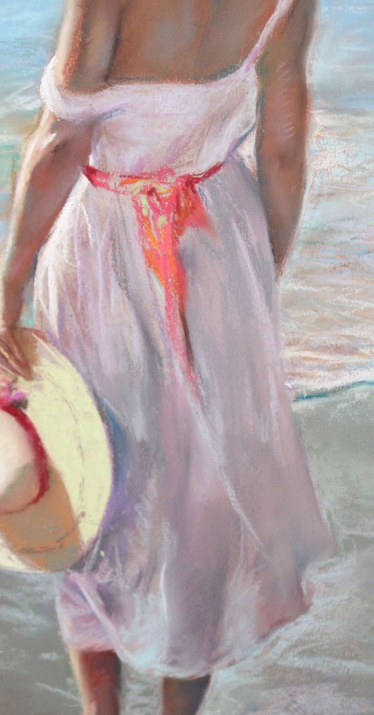 Domingo Alvarez Gomez (1942) - Joven en la orilla de la playa #3.2