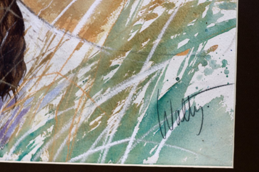 Wally Dudok van Heel (1959-2009) - Jachthond met eend #3.2