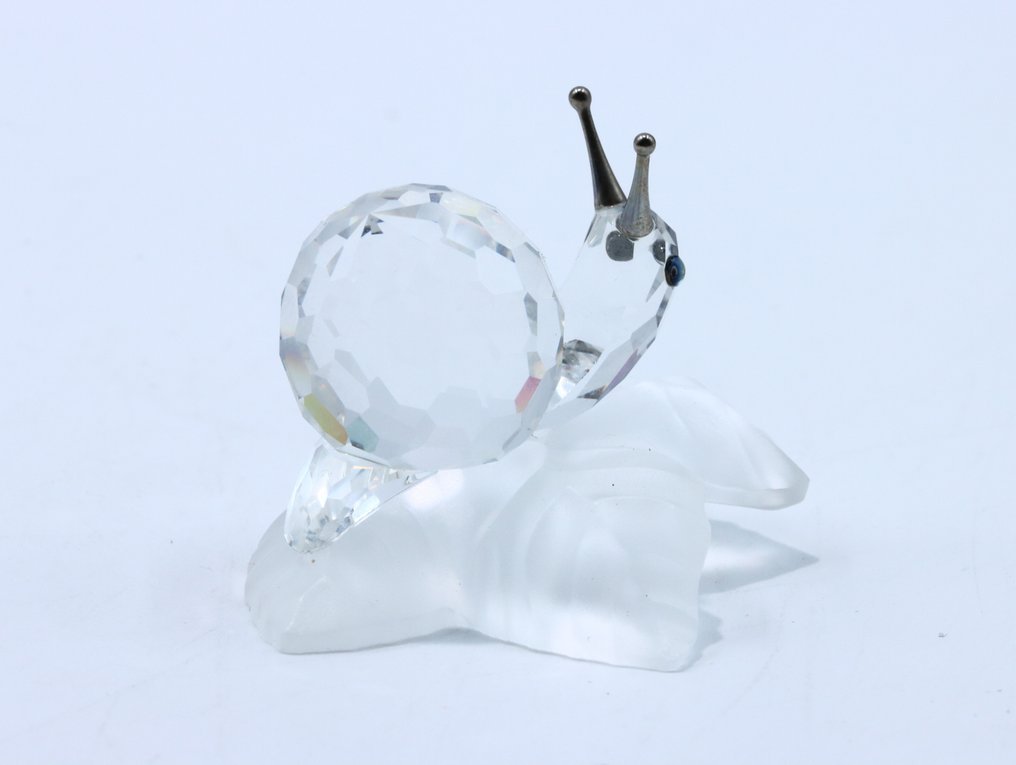 Figurka - Swarovski - Slak op Blad (Boxed + certificate) - Kryształ #2.1