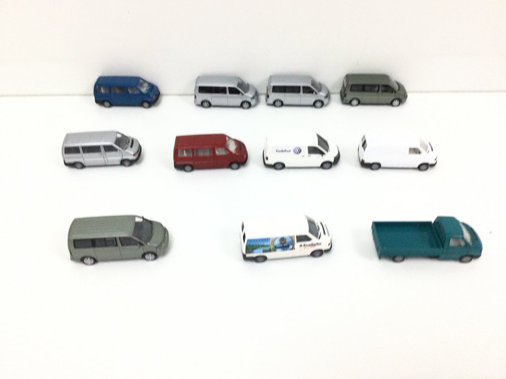 Wiking H0轨 - 模型火车车辆 (22) - 多样且漂亮的大众汽车面包车 #4.3