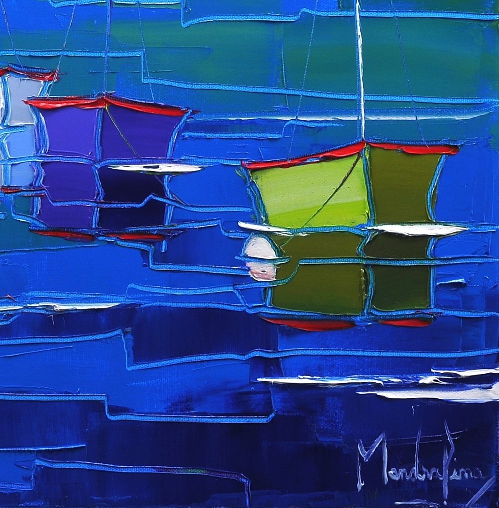 Caroline Mandrafina - Pfleger " La barque rouge " FREE SHIPPING UE #3.2