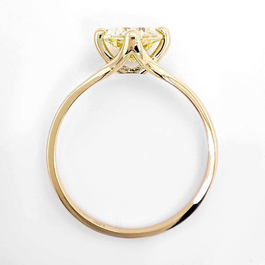 χωρίς τιμή ασφαλείας - Δαχτυλίδι - 14 καράτια Κίτρινο χρυσό -  1.20ct. tw. Διαμάντι (Φυσικού χρώματος) - Πιστοποιητικό IGI #2.1