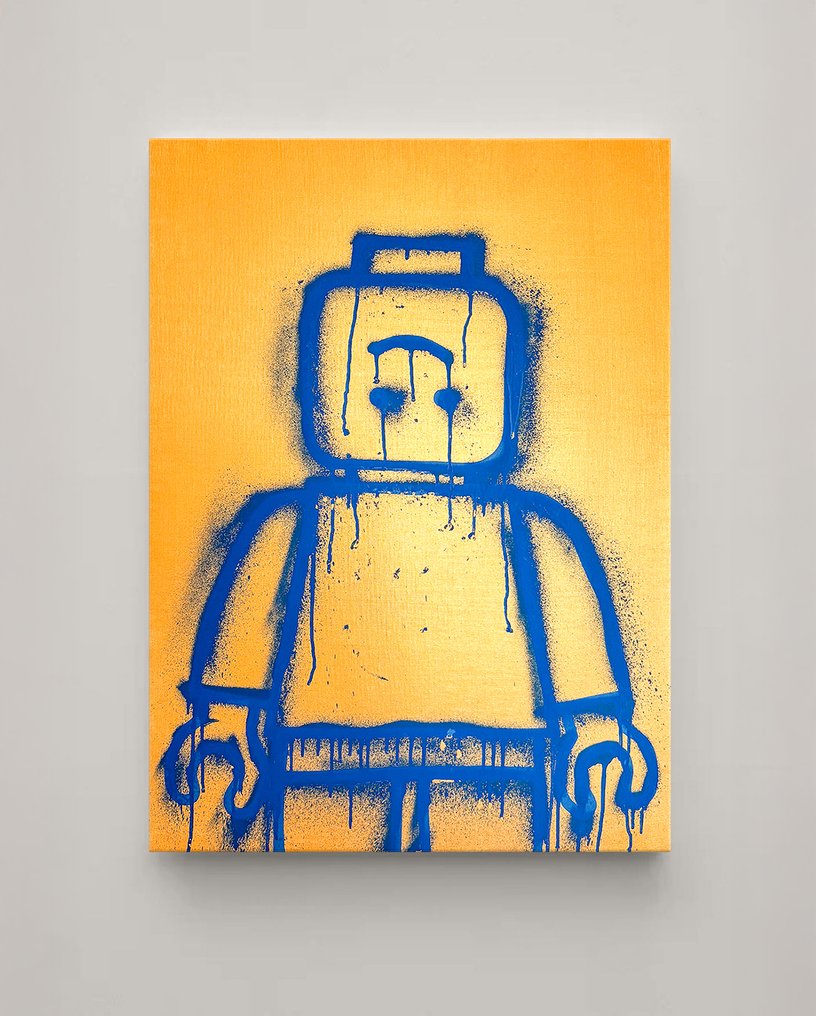 Sven Pels - "Pop Figure Gold" - Graffiti Pop Art Figure #1.0