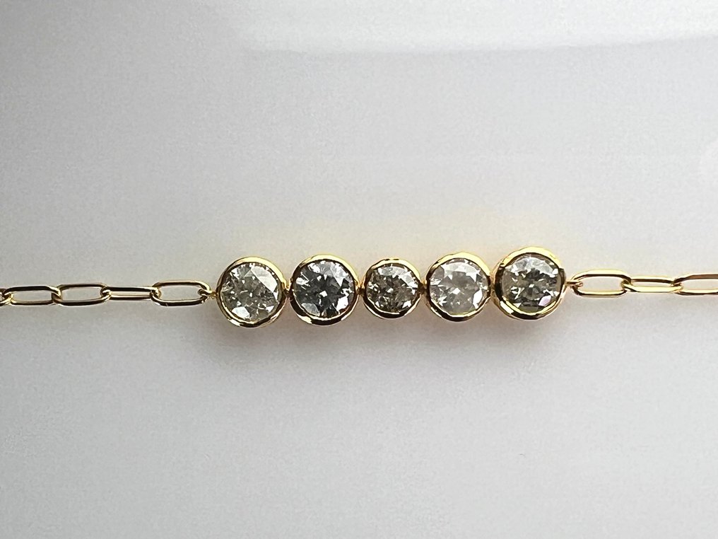 Ei pohjahintaa - Rannekoru - 14 kt. Keltakulta - 2.41ct. tw. Timantti (Luonnollinen) - G-H - Mies & Nainen #1.0