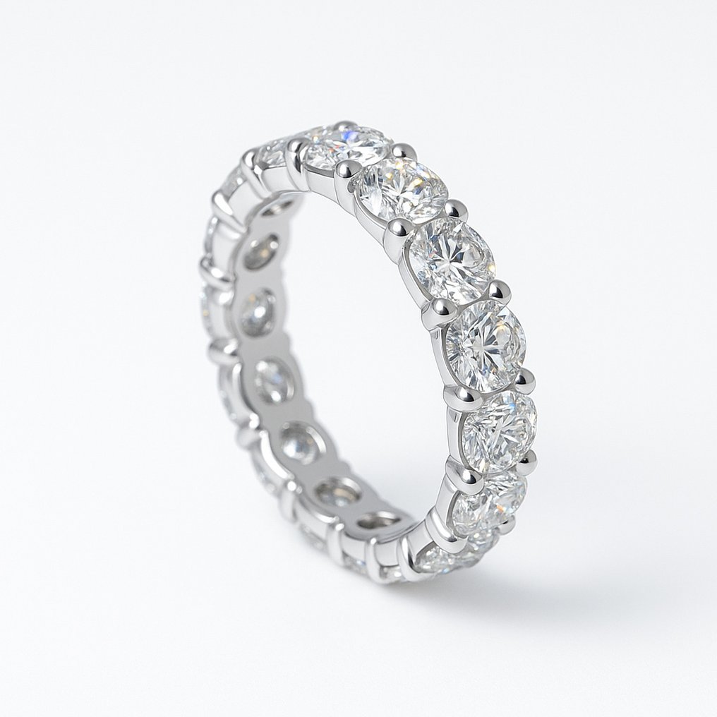 χωρίς τιμή ασφαλείας - Δαχτυλίδι αιωνιότητας - 18 καράτια Λευκός χρυσός -  3.12ct. tw. Διαμάντι (Φυσικό) - IGI - Παράδοση την επόμενη ημέρα στην ΕΕ #3.2