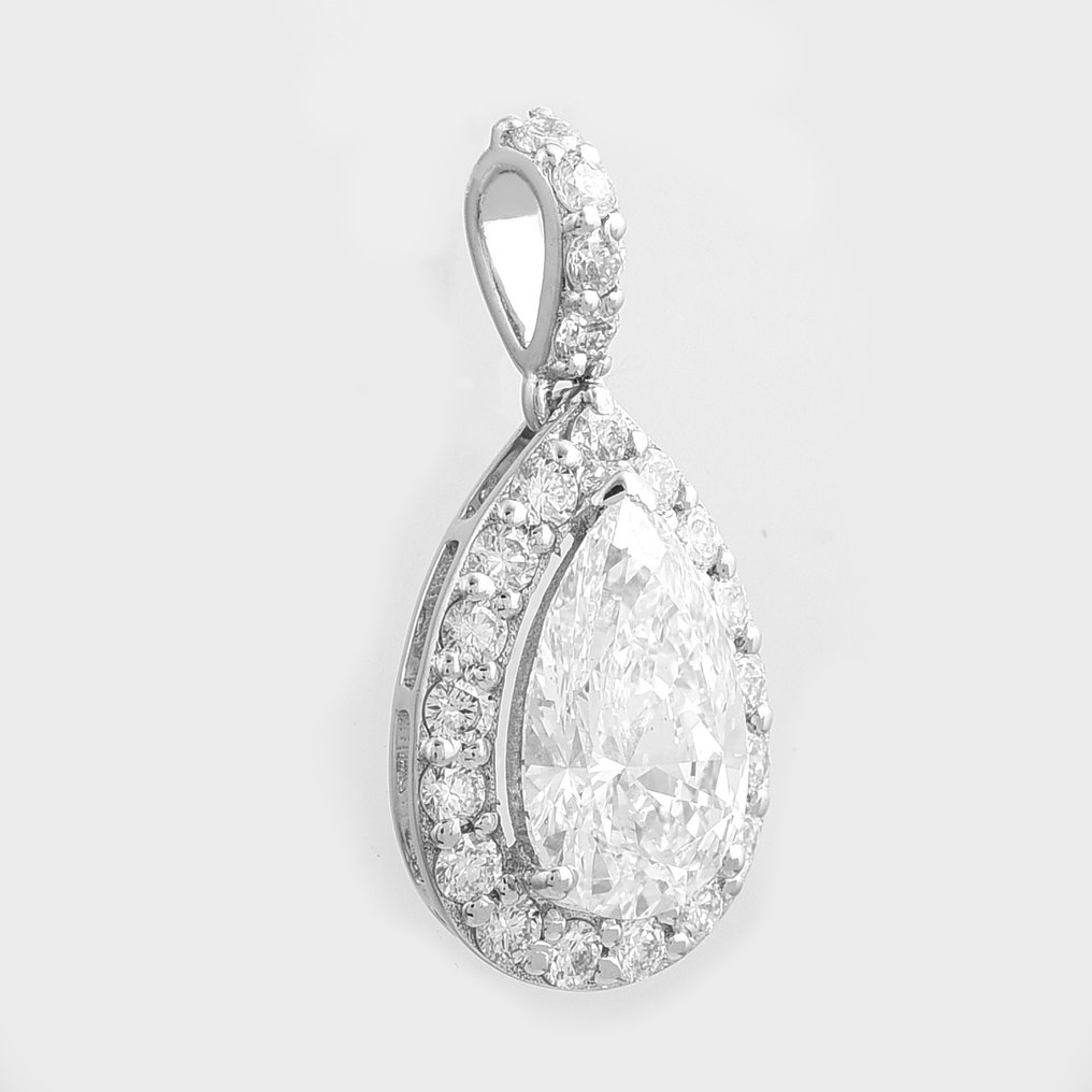 No reserve price - Pendant - 14 kt. White gold - 1.92ct. tw. Diamond (Lab-grown) - Diamond #2.1