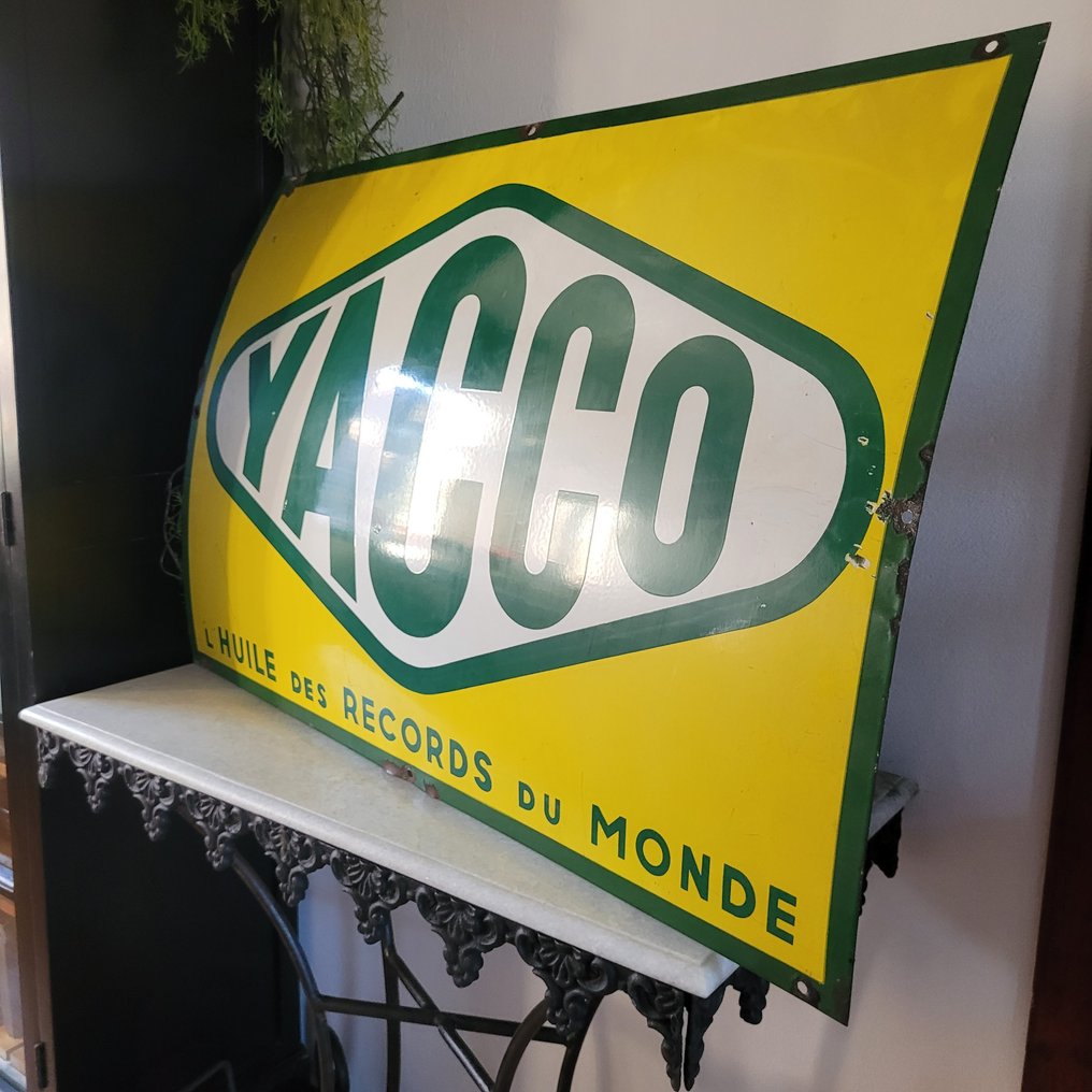 Yacco Motor Oli, 1950 - Sign - Enamel #3.2