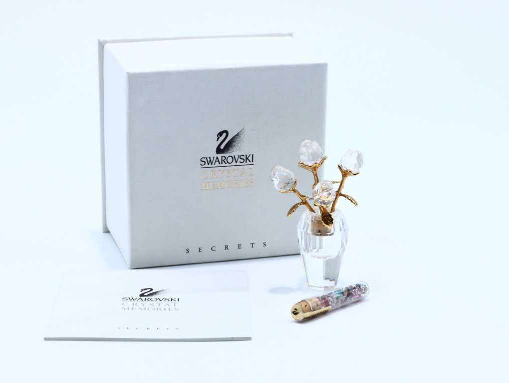 玩具人偶 - Swarovski - Vaas heldere rozen (Boxed + certificate) - 水晶 #1.0