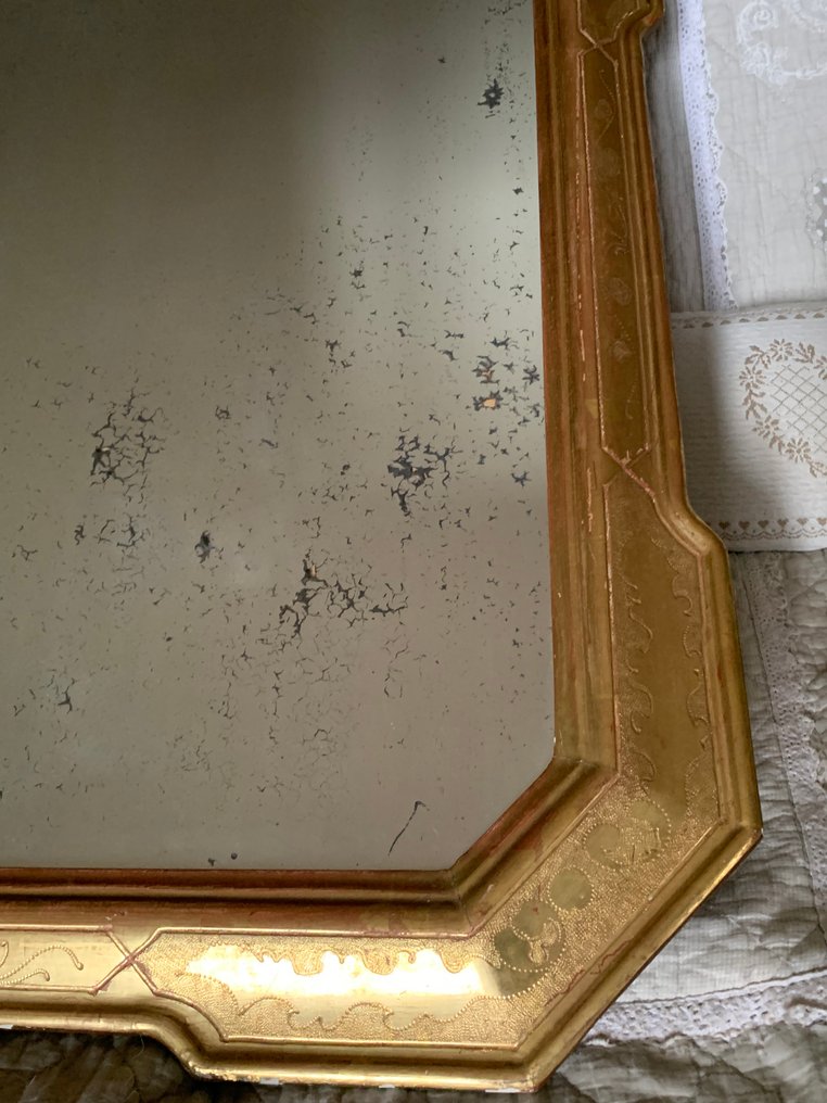 Wall mirror - Wood - Ancient cabaret mirror #3.2