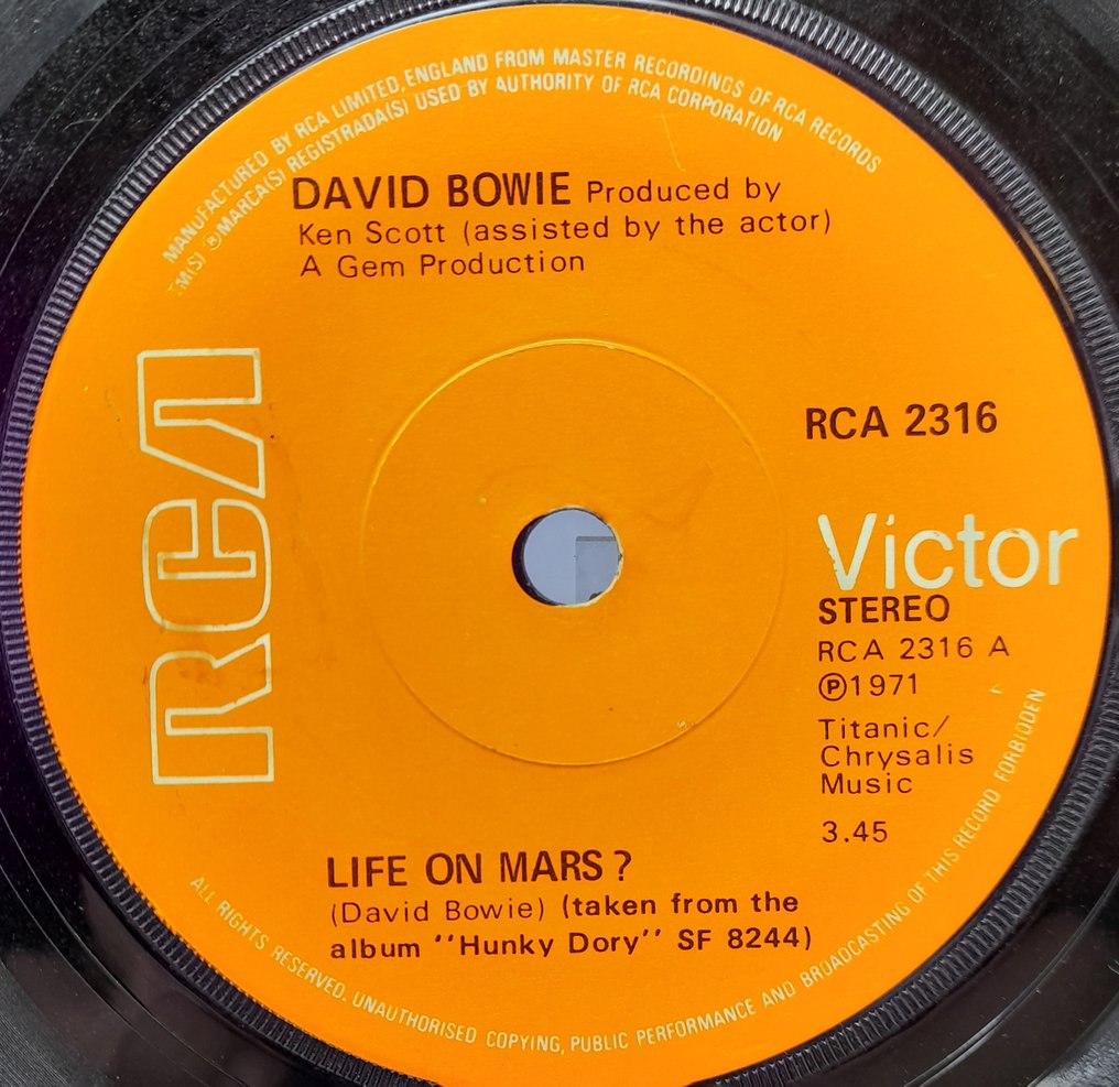 David Bowie, T. Rex, Bryan Ferry - All UK first pressings (4 x 7" singles + 1 LP) - Δίσκος βινυλίου - 1971 #4.3