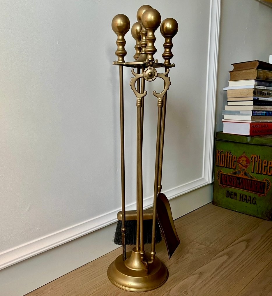 Acessório para lareira - Latão - Conjunto de lareira grande #1.0