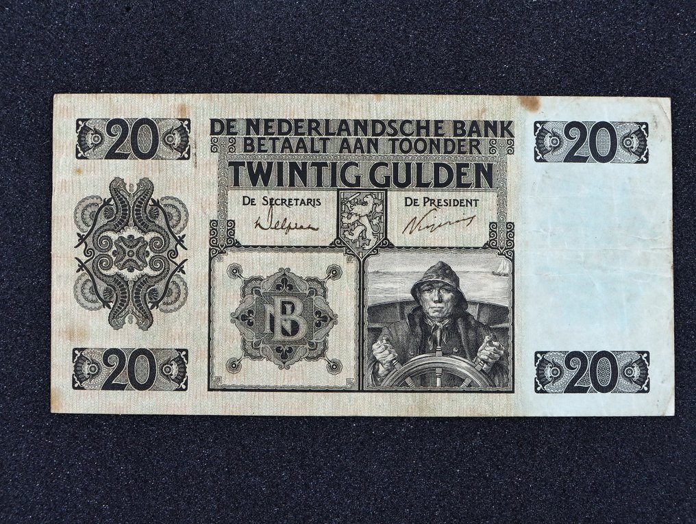 Hollandia. 20 Gulden 1926 Stuurman - Pick 44 #1.0