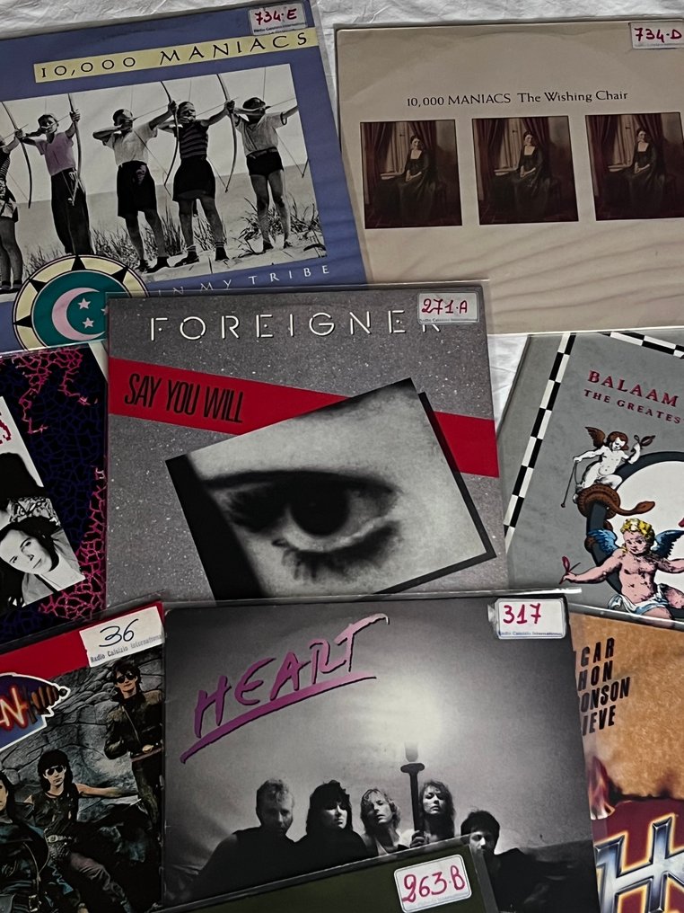Fleetwood Mac, Foreigner, Flying Foxes, Balaam & The Angel, 10000 Maniacs, Heart e Heaven - Multiple artists - 9 Albums various - Multiple titles - LP Albums (multiple items) - 1982 #2.1