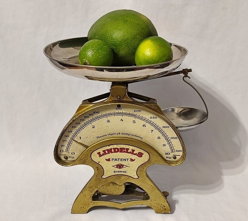 Lindells Vagfabriks Aktiebolag Jonkoping - zabytkowa waga kuchenna do 10 kg - Balance or scale - Iron, Chrome #1.0