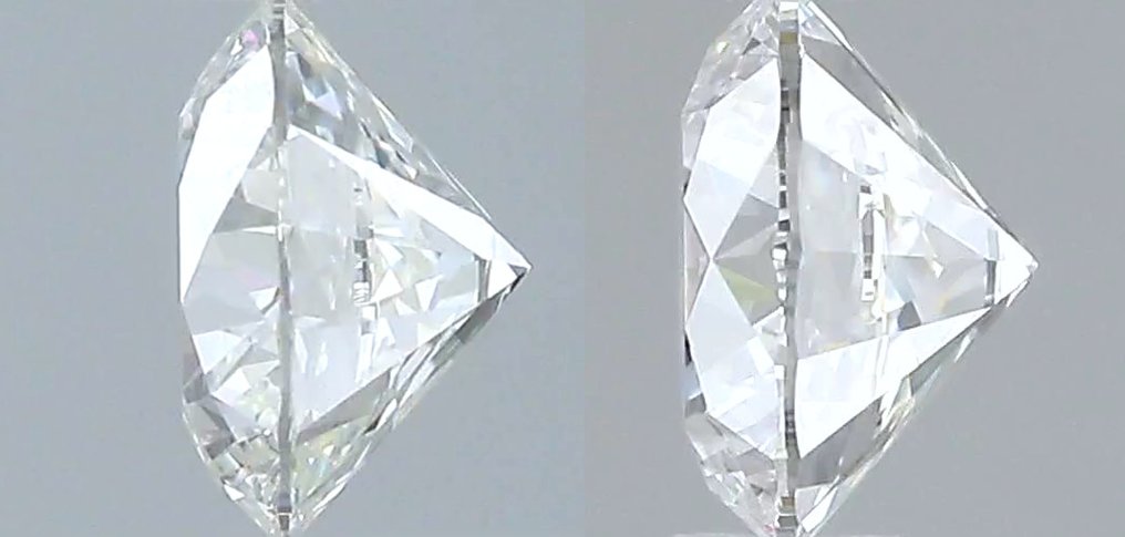 No reserve price - 2 pcs Diamond (Natural) - 0.80 ct - Round - D (colourless) - IF - Gemological Institute of America (GIA) - *Matching Pair* *EX VG* #3.2