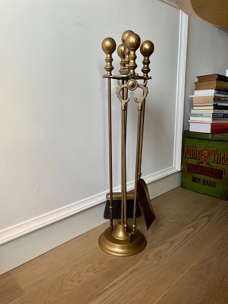 Acessório para lareira - Latão - Conjunto de lareira grande #3.2