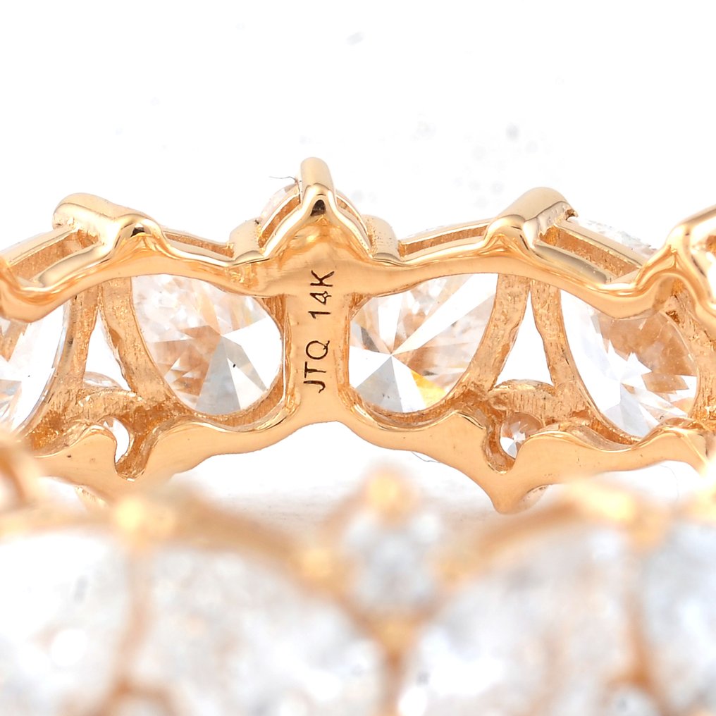 No reserve price - Ring - 14 kt. Yellow gold - 3.61ct. tw. Diamond (Lab-grown) - Diamond #4.3