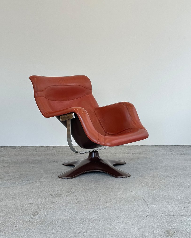 Artek - Yrjö Kukkapuro - Chaise longue - Karuselli lounge szék - Bőr, Üvegszál #1.0