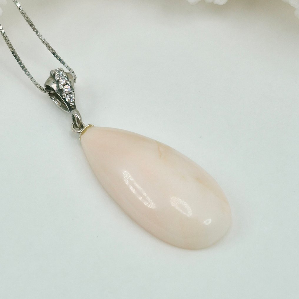 Κοράλλι - Ασημί - Κολιέ με μενταγιόν #2.1