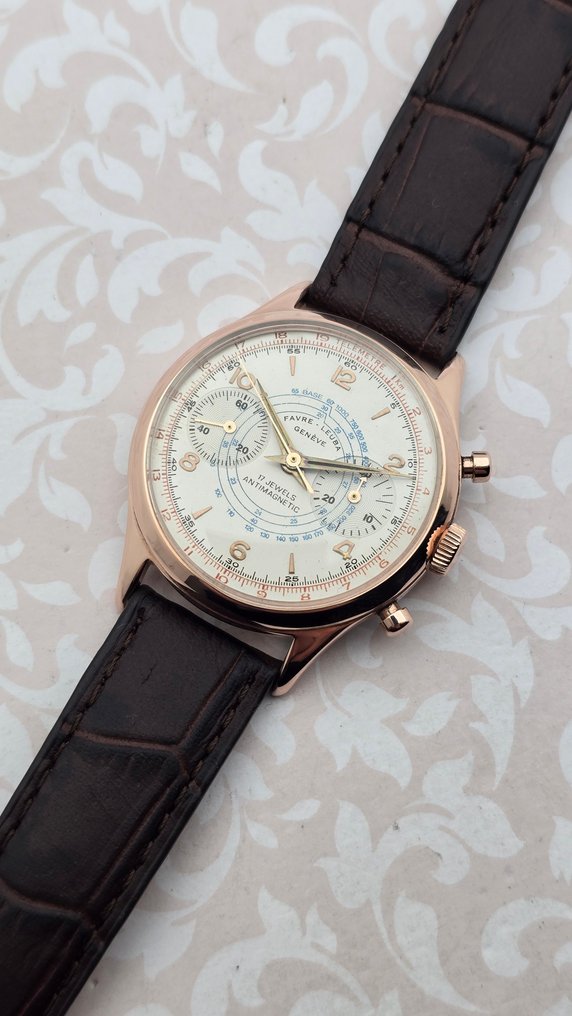 Chronographe Suisse - Favre-Leuba - Cal. Landeron 51 - No reserve price - Men - 1900-1949 #4.3