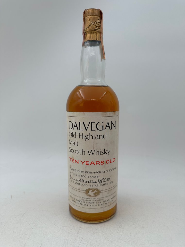 Dalvegan 10 years old Old Highland Malt - James Martin's - b. loppu 1960-luvulla, aikainen 1970-luku - 75cl #1.0