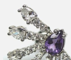 沒有保留價 - 耳環 銀 紫水晶 - 天然紫水晶 #4.3