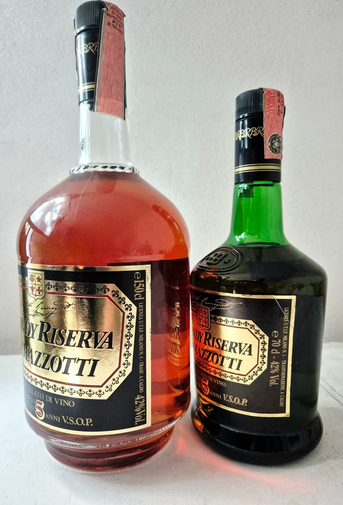 Ramazzotti - Brandy Riserva 5yo + Magnum 5yo - b. 1980s - 1.5 Litres, 70cl - 2 bottles #4.3