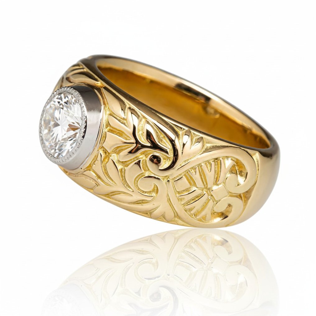 戒指 - 14K包金 黄金, 白金 - 2.50ct. tw. 钻石 (实验室培育) #1.0