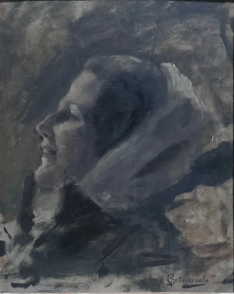 Giovanni Sottocornola (1855-1917) - Profilo di donna #1.0